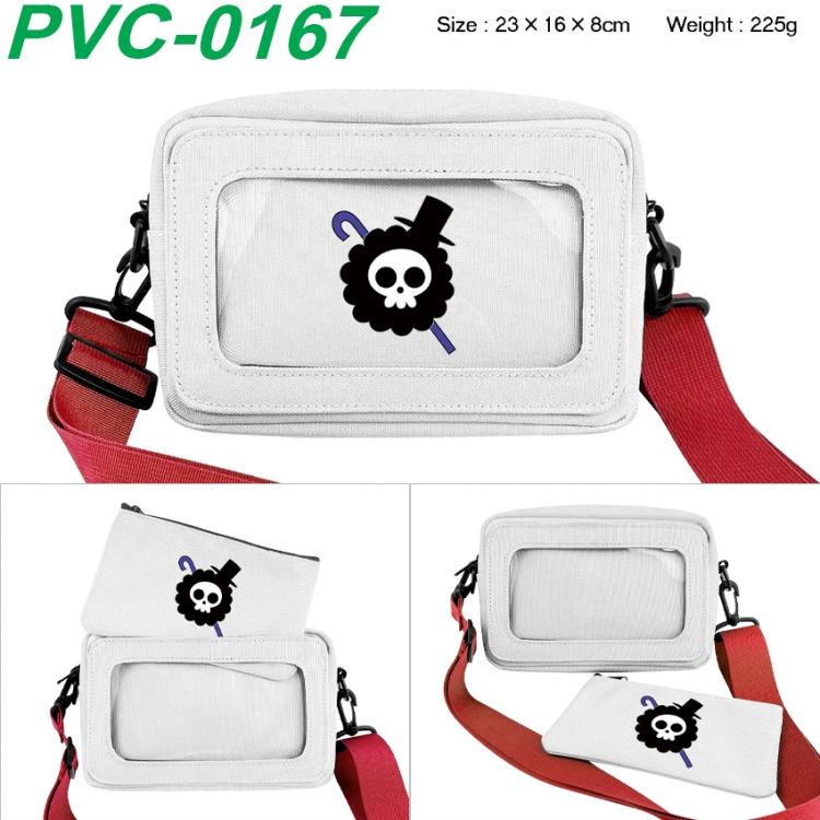 One Piece Anime PVC transparent small shoulder bag 23x16x8cm