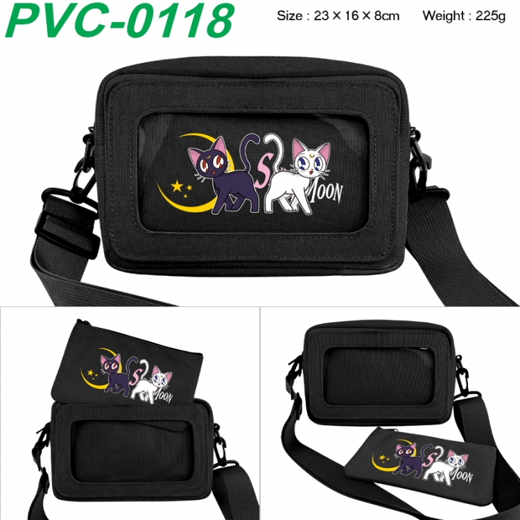 sailormoon Anime PVC transparent small shoulder bag 23x16x8cm