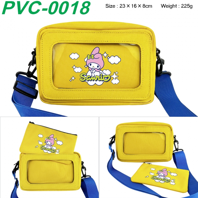 sanrio Anime PVC transparent small shoulder bag 23x16x8cm