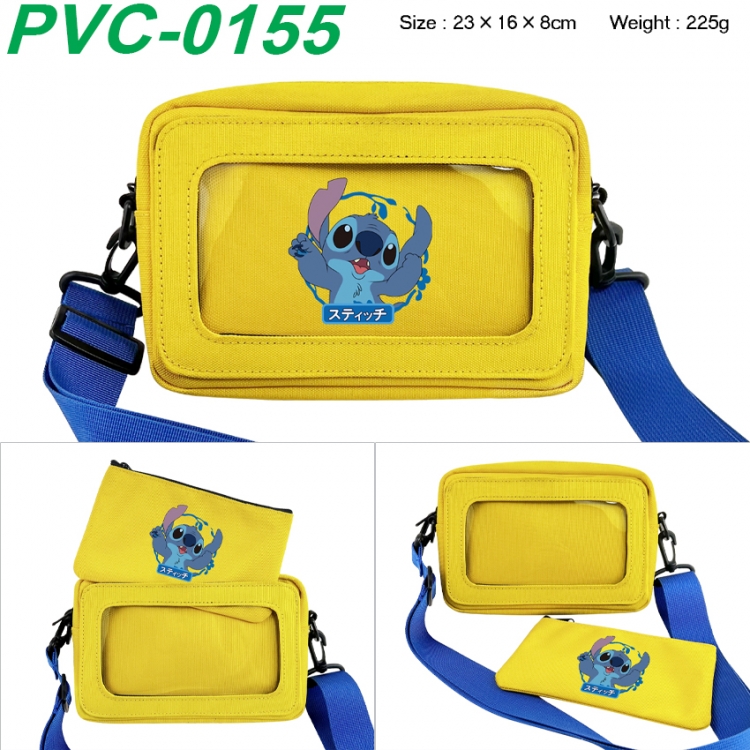 Lilo & Stitch Anime PVC transparent small shoulder bag 23x16x8cm