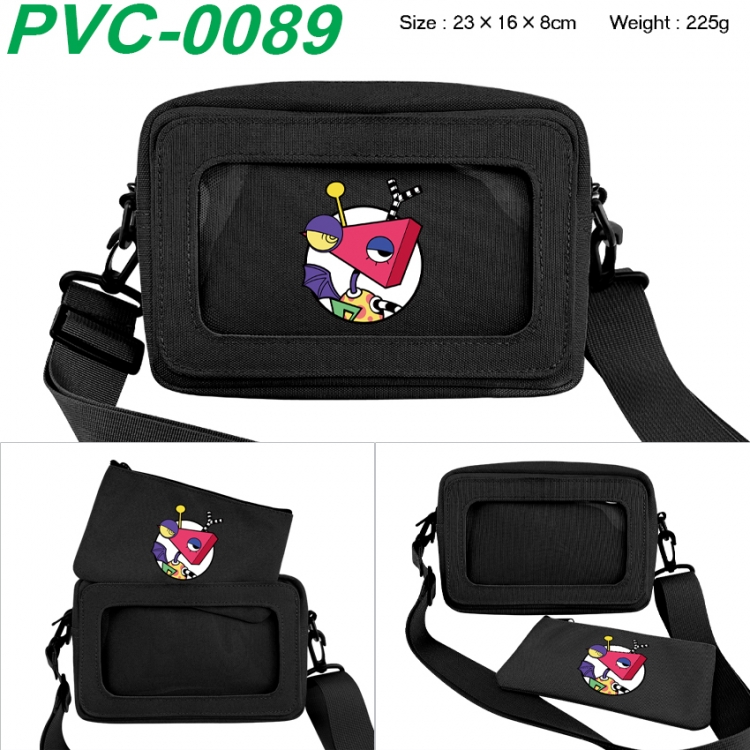 The Amazing Digital Circus Anime PVC transparent small shoulder bag 23x16x8cm 