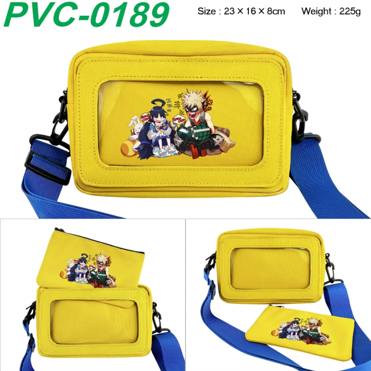My Hero Academia Anime PVC transparent small shoulder bag 23x16x8cm