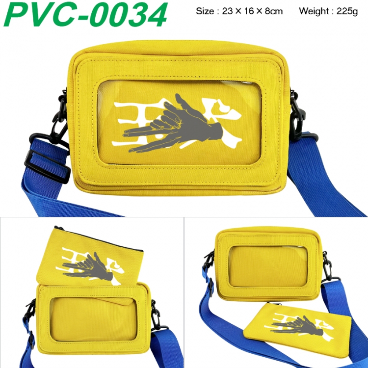 Jujutsu Kaisen Anime PVC transparent small shoulder bag 23x16x8cm