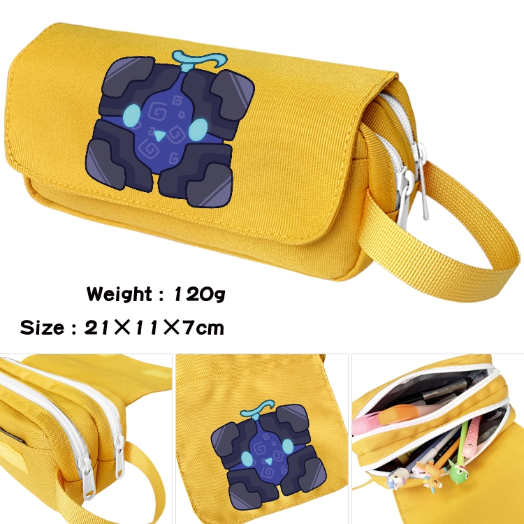 blox fruits Anime waterproof canvas portable double-layer pencil bag cosmetic bag 21x11x7cm