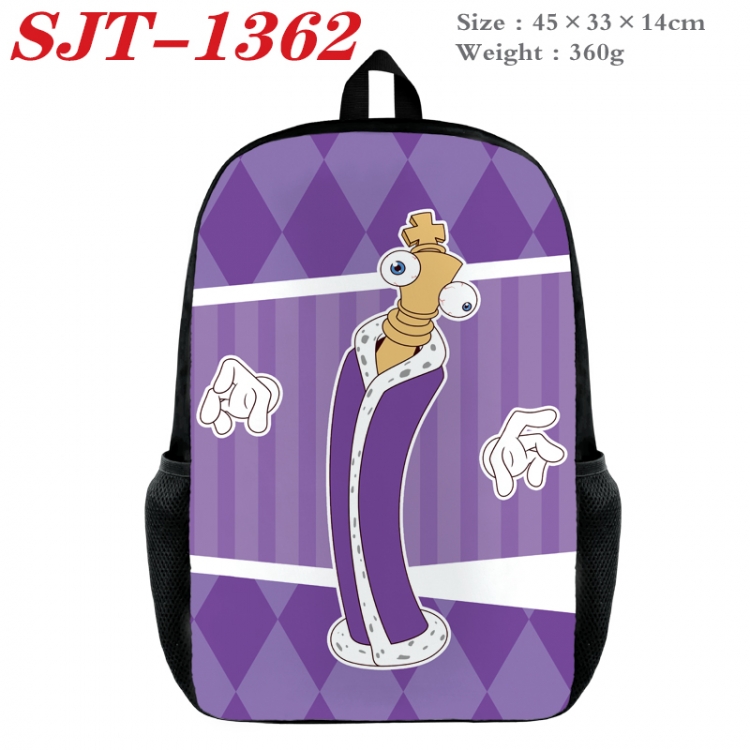 The Amazing Digital Circus Anime nylon canvas backpack student backpack 45x33x14cm