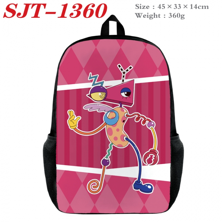 The Amazing Digital Circus Anime nylon canvas backpack student backpack 45x33x14cm