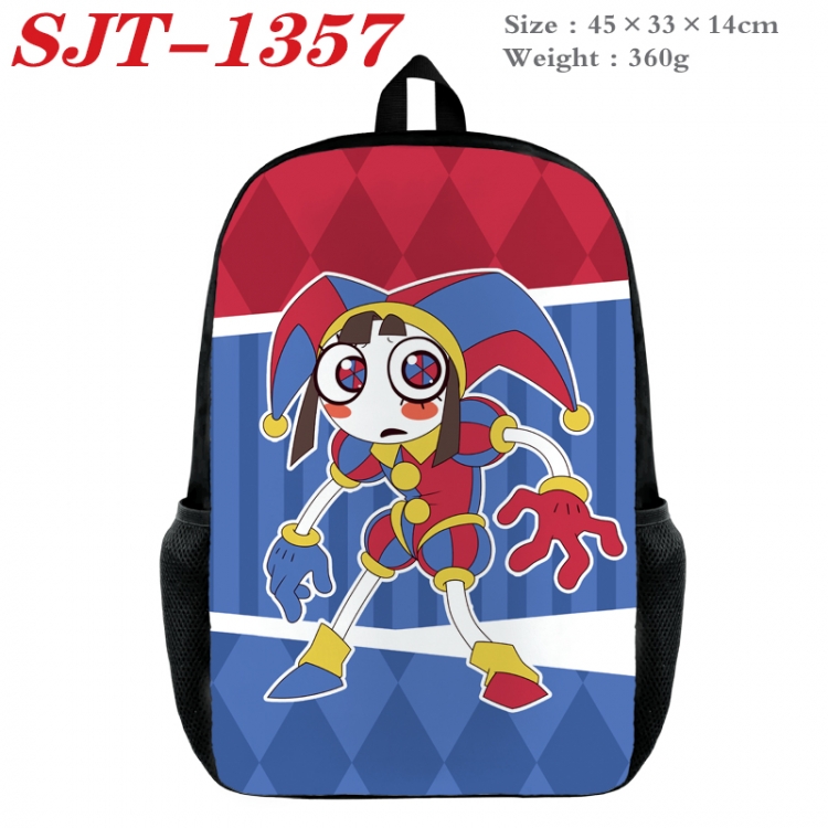 The Amazing Digital Circus Anime nylon canvas backpack student backpack 45x33x14cm