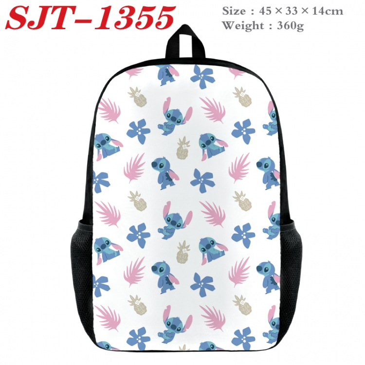 Lilo & Stitch Anime nylon canvas backpack student backpack 45x33x14cm
