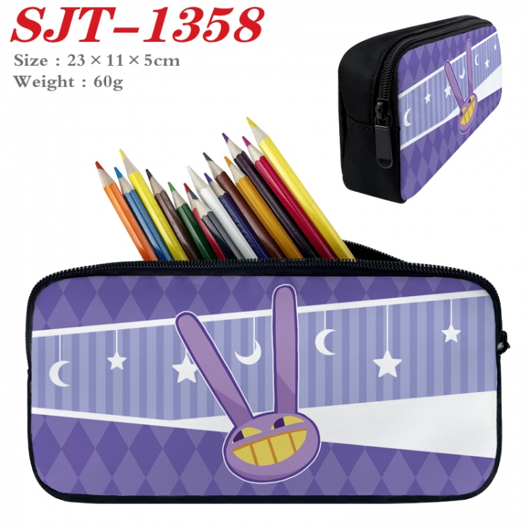 The Amazing Digital Circus Anime nylon student pencil case 23x11x5cm