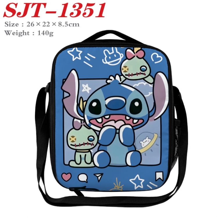 Lilo & Stitch Anime Lunch Bag Crossbody Bag 26x22x8.5cm