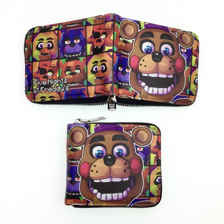 Five Nights at Freddys Short zipper card wallet with foreskin clip 12X10CM