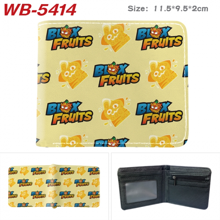 Blox Fruits Anime color short full zip folding wallet 10x12x2.5cm WB-5414A
