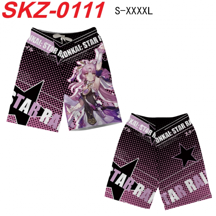 Honkai: Star Rail Anime full-color digital printed beach shorts from S to 4XL SKZ-0111