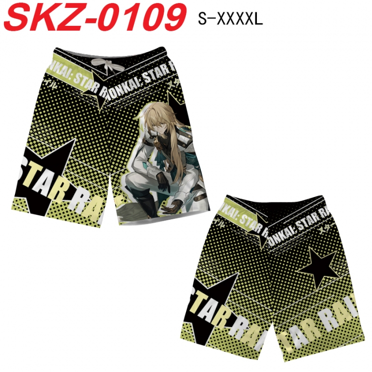 Honkai: Star Rail Anime full-color digital printed beach shorts from S to 4XL SKZ-0109
