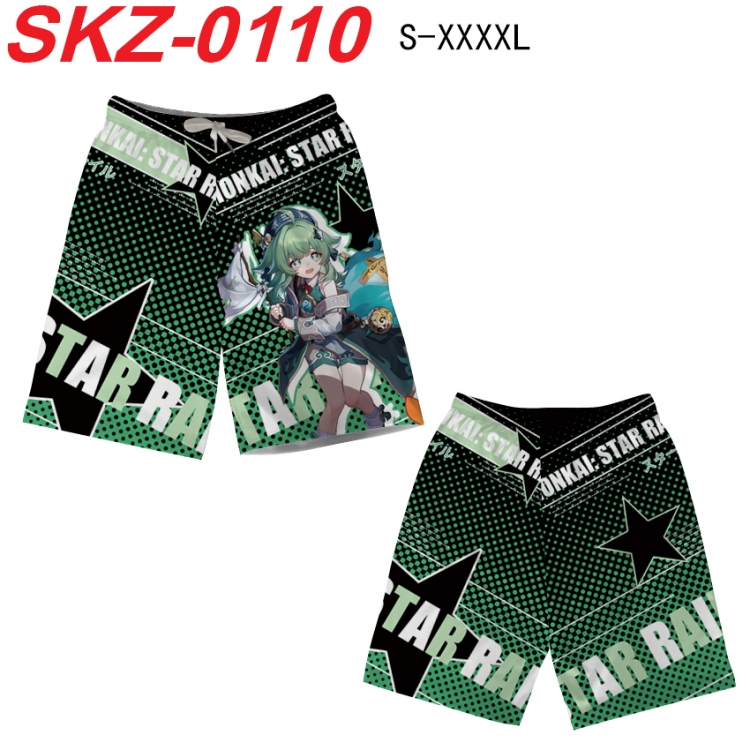 Honkai: Star Rail Anime full-color digital printed beach shorts from S to 4XL SKZ-0110