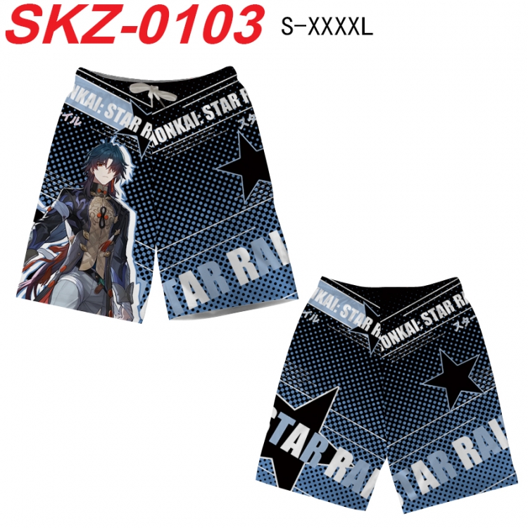Honkai: Star Rail Anime full-color digital printed beach shorts from S to 4XL  SKZ-0103