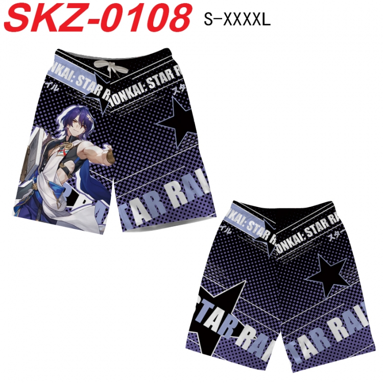 Honkai: Star Rail Anime full-color digital printed beach shorts from S to 4XL  SKZ-0108