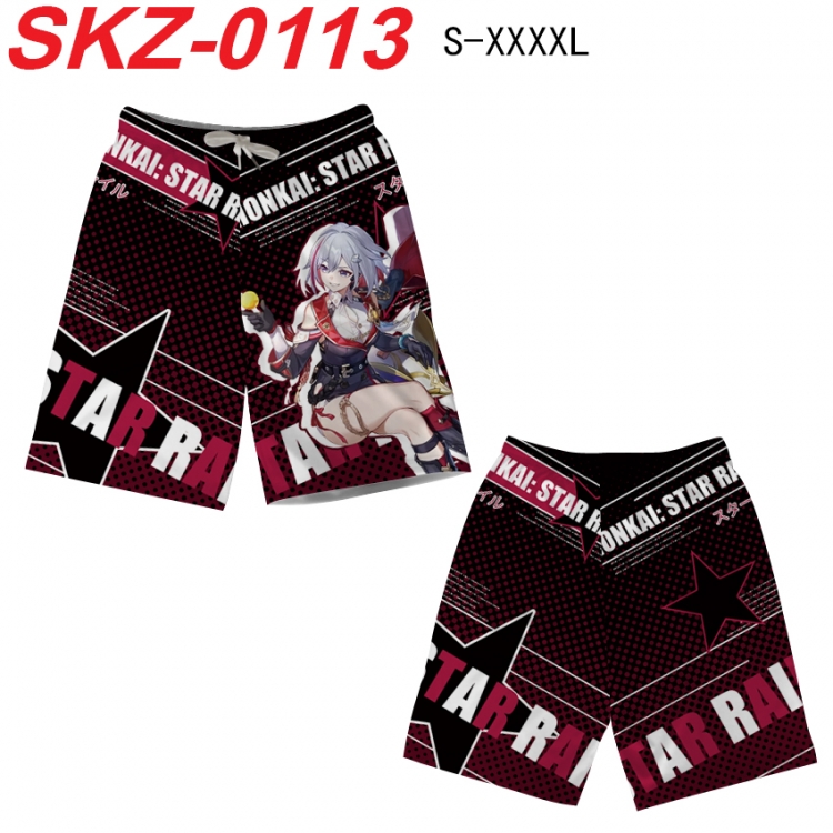 Honkai: Star Rail Anime full-color digital printed beach shorts from S to 4XL SKZ-0113