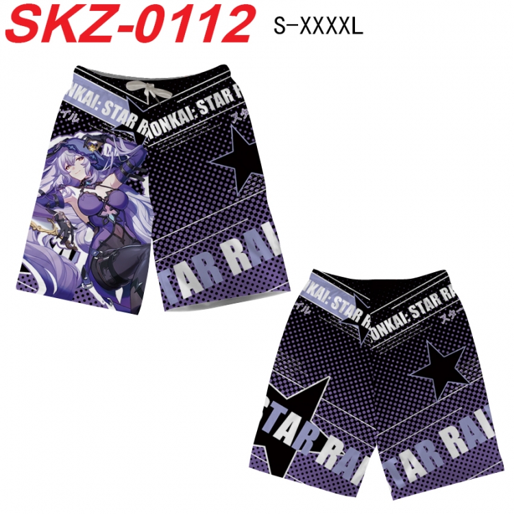Honkai: Star Rail Anime full-color digital printed beach shorts from S to 4XL SKZ-0112