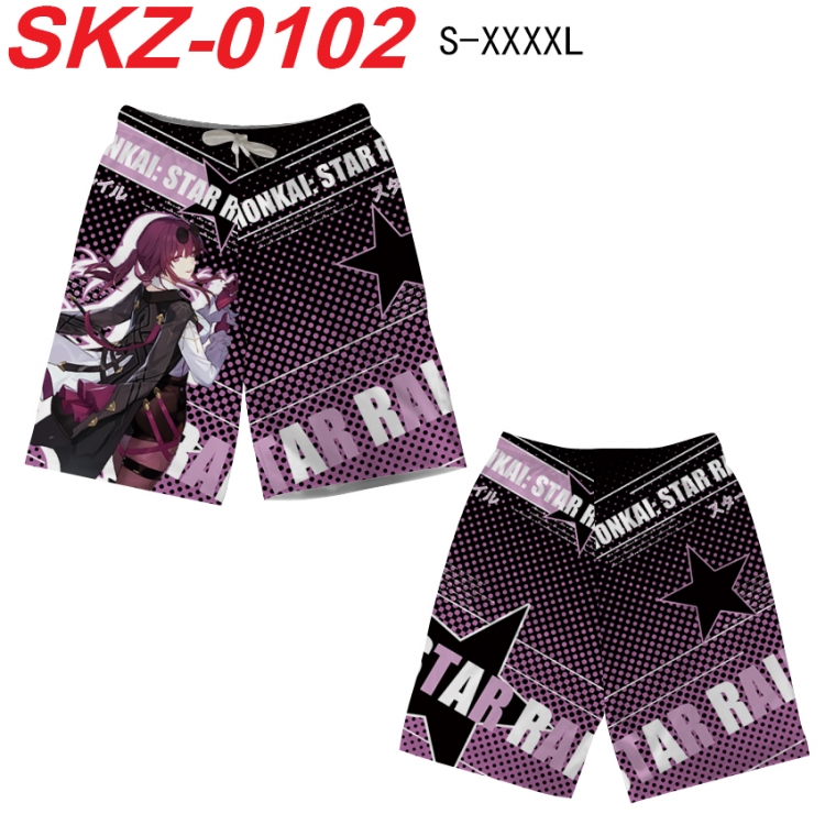 Honkai: Star Rail Anime full-color digital printed beach shorts from S to 4XL SKZ-0102
