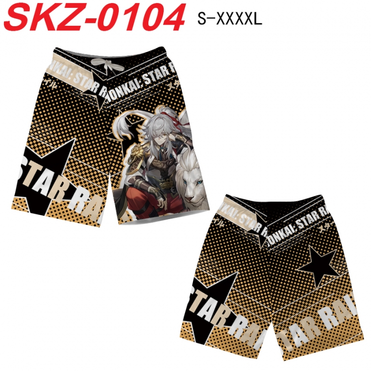 Honkai: Star Rail Anime full-color digital printed beach shorts from S to 4XL SKZ-0104