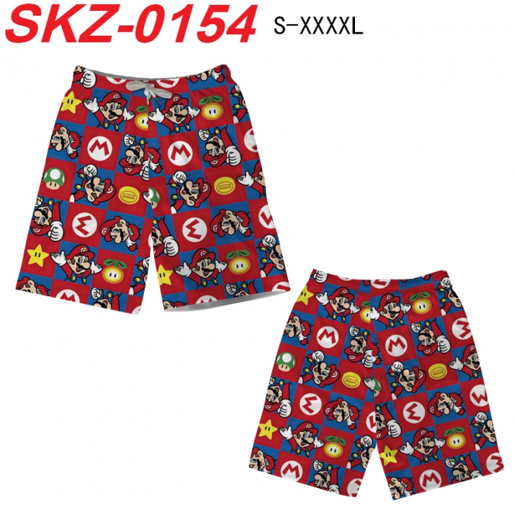Super Mario Anime full-color digital printed beach shorts from S to 4XL SKZ-0154