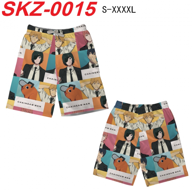 Chainsawman Anime full-color digital printed beach shorts from S to 4XL  SKZ-0015