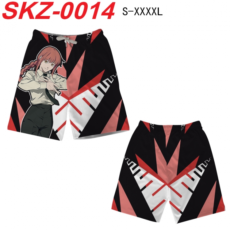 Chainsawman Anime full-color digital printed beach shorts from S to 4XL  SKZ-0014