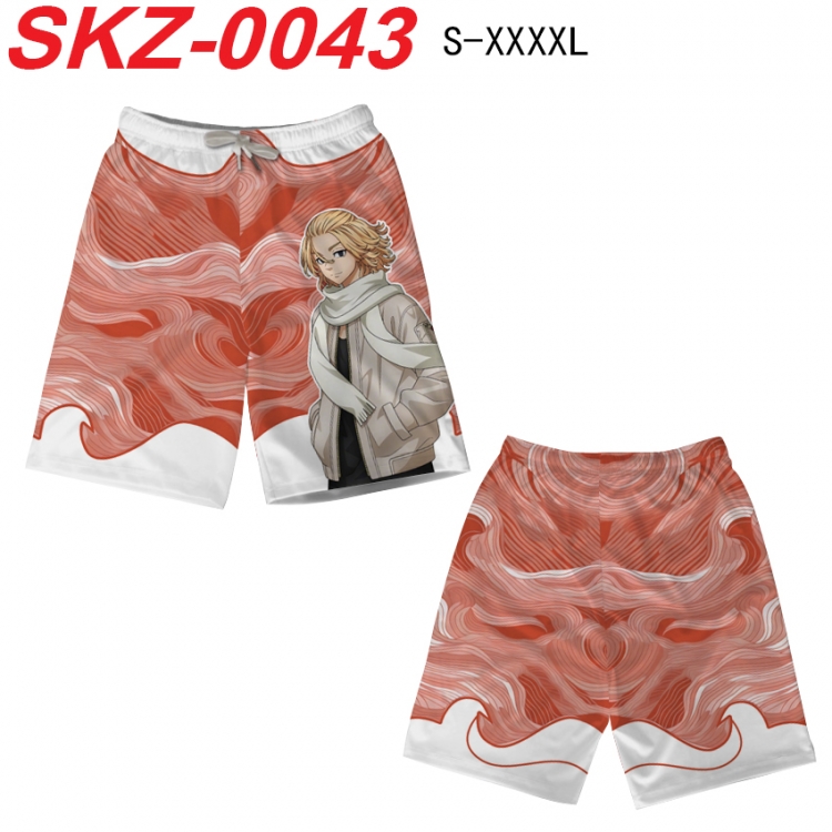 Tokyo Revengers Anime full-color digital printed beach shorts from S to 4XL  SKZ-0043