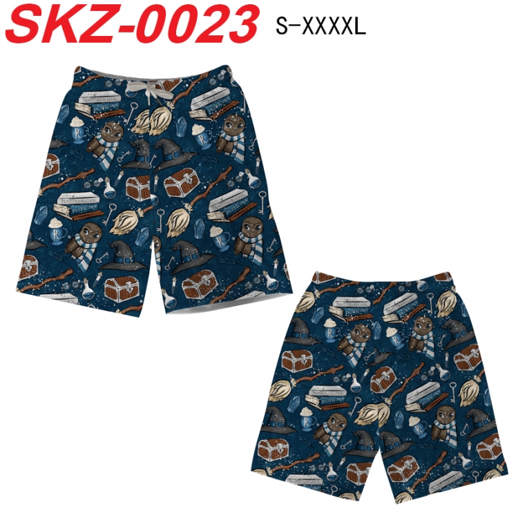Harry Potter Anime full-color digital printed beach shorts from S to 4XL SKZ-0023