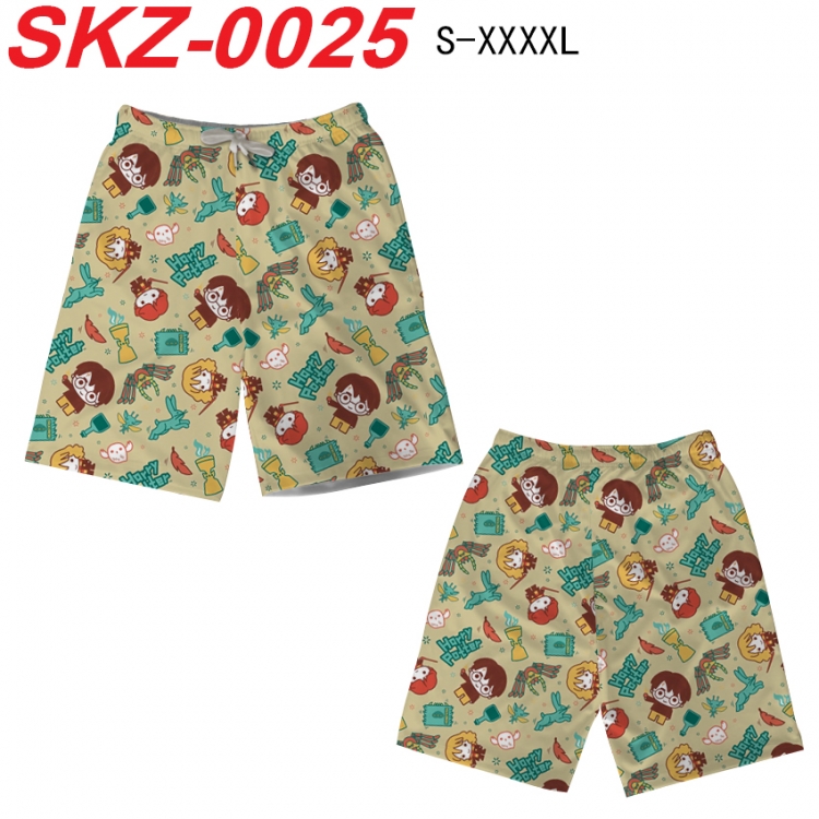 Harry Potter Anime full-color digital printed beach shorts from S to 4XL  SKZ-0025