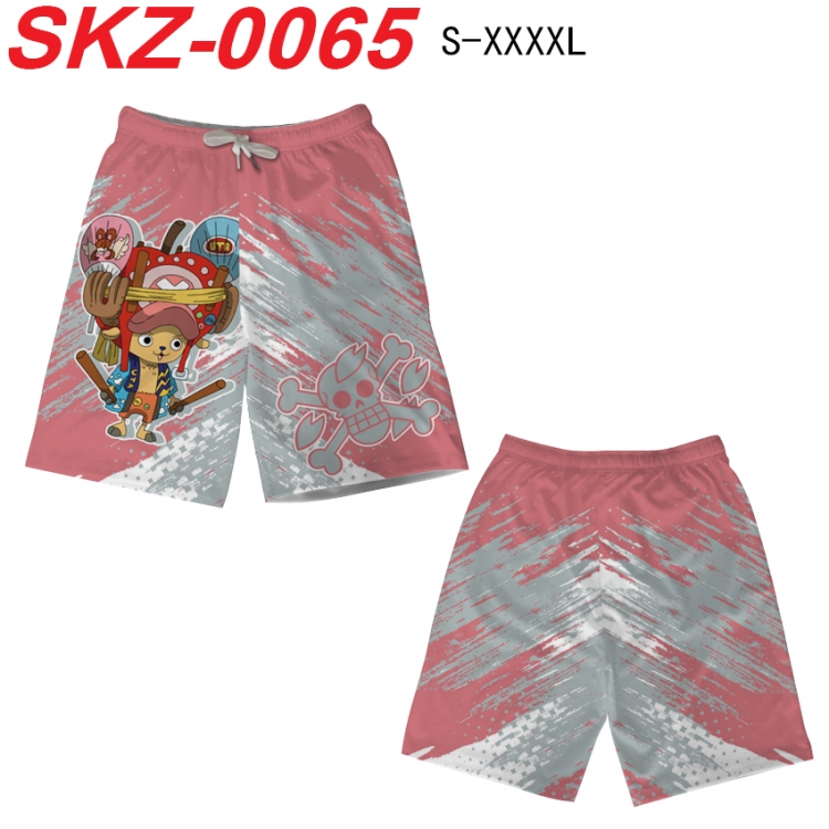 One Piece Anime full-color digital printed beach shorts from S to 4XL  SKZ-0065