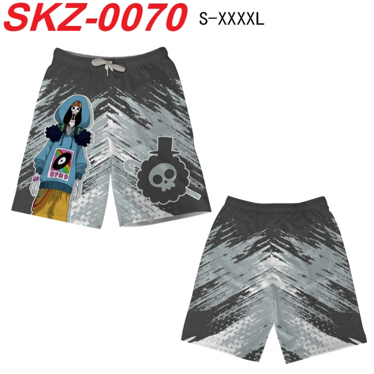 One Piece Anime full-color digital printed beach shorts from S to 4XL  SKZ-0070