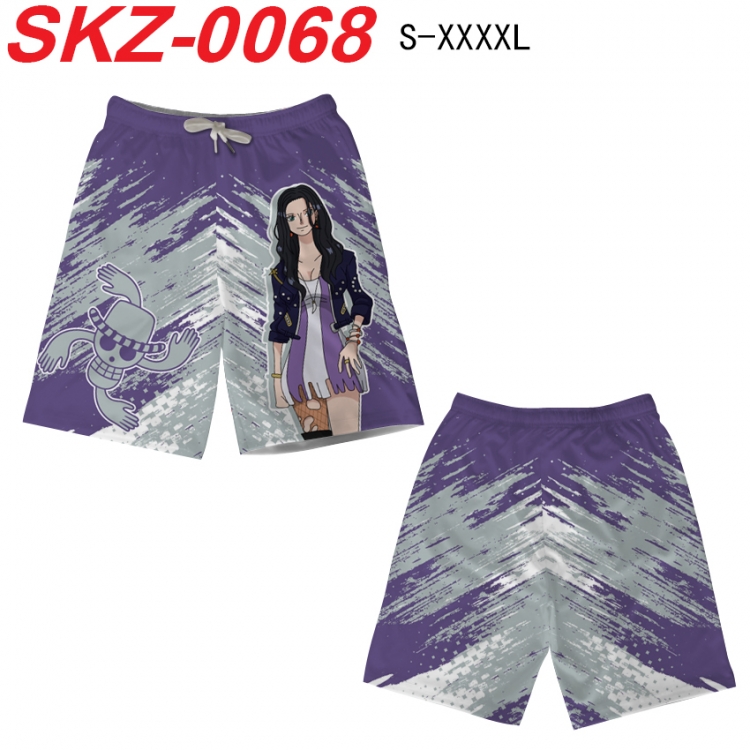 One Piece Anime full-color digital printed beach shorts from S to 4XL SKZ-0068