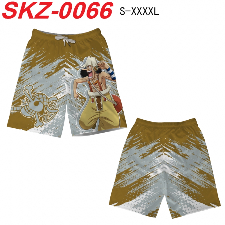 One Piece Anime full-color digital printed beach shorts from S to 4XL  SKZ-0066