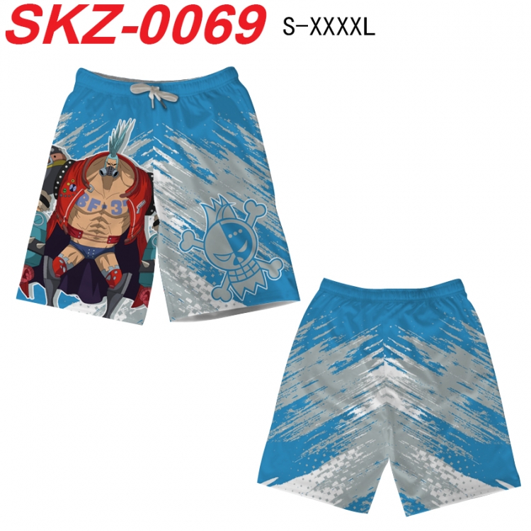 One Piece Anime full-color digital printed beach shorts from S to 4XL SKZ-0069