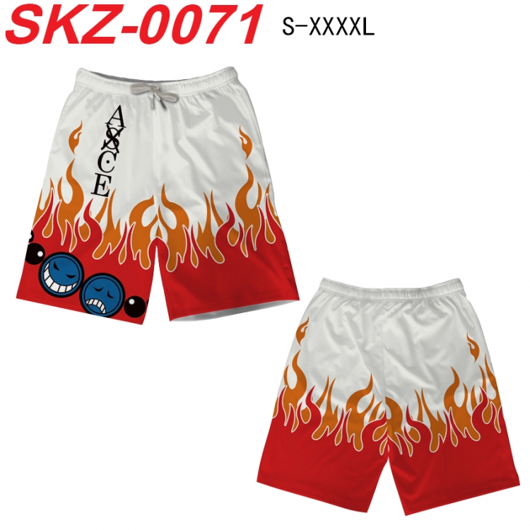 One Piece Anime full-color digital printed beach shorts from S to 4XL  SKZ-0071