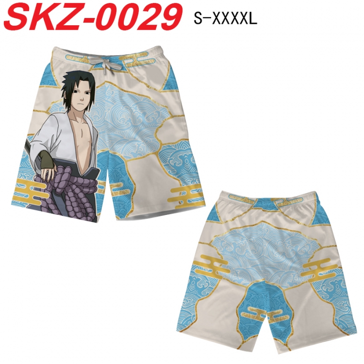 Naruto Anime full-color digital printed beach shorts from S to 4XL  SKZ-0029