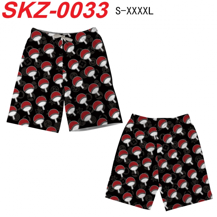 Naruto Anime full-color digital printed beach shorts from S to 4XL SKZ-0033
