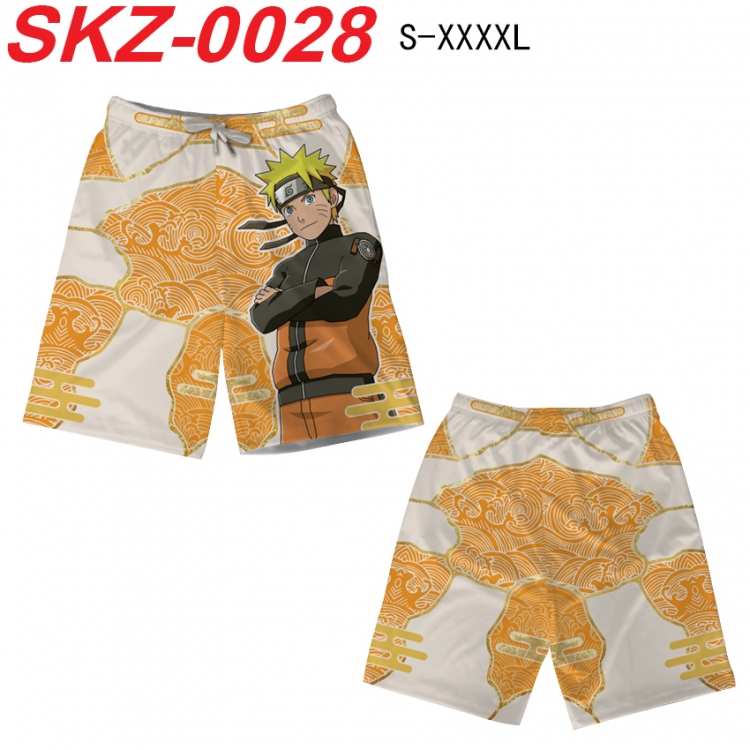 Naruto Anime full-color digital printed beach shorts from S to 4XL  SKZ-0028