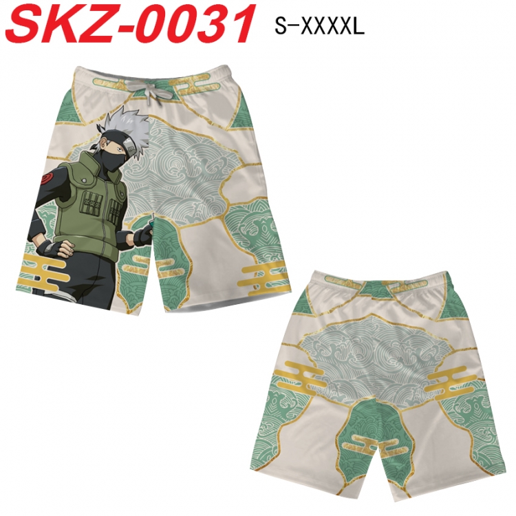 Naruto Anime full-color digital printed beach shorts from S to 4XL SKZ-0031