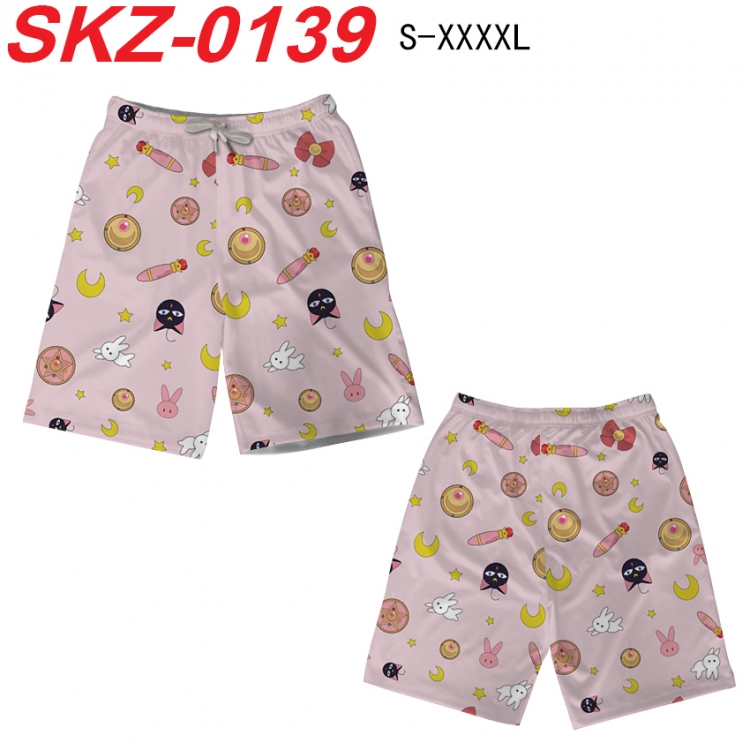 sailormoon Anime full-color digital printed beach shorts from S to 4XL SKZ-0139