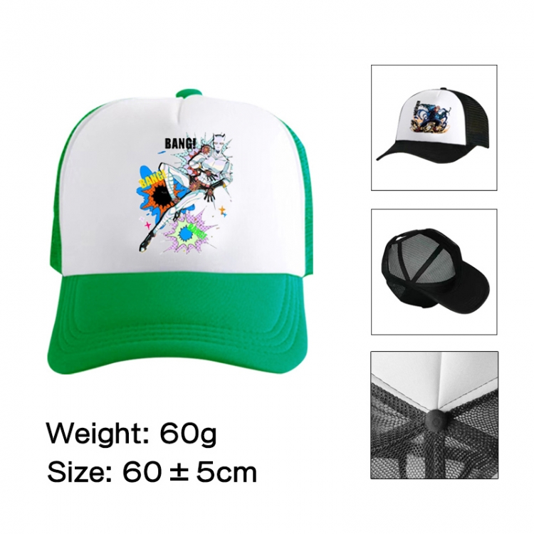 JoJos Bizarre Adventure Anime peripheral color printed mesh cap baseball cap size 60 ± 5cm