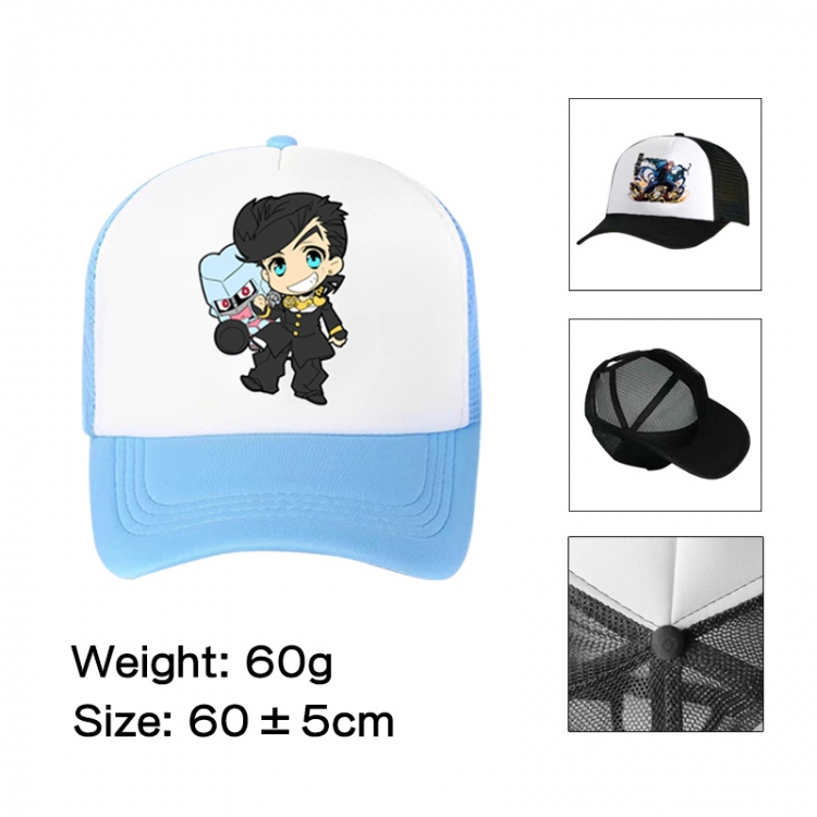 JoJos Bizarre Adventure Anime peripheral color printed mesh cap baseball cap size 60 ± 5cm