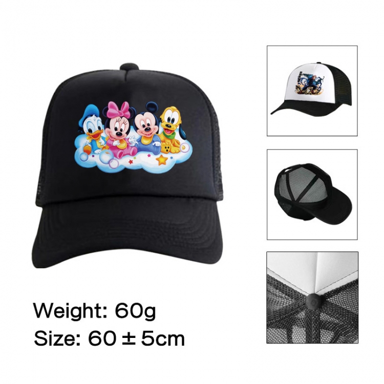 DISNEY Anime peripheral color printed mesh cap baseball cap size 60 ± 5cm