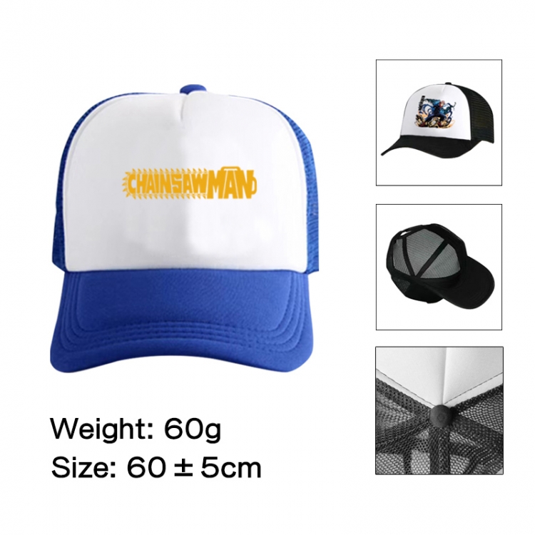 Chainsawman Anime peripheral color printed mesh cap baseball cap size 60 ± 5cm