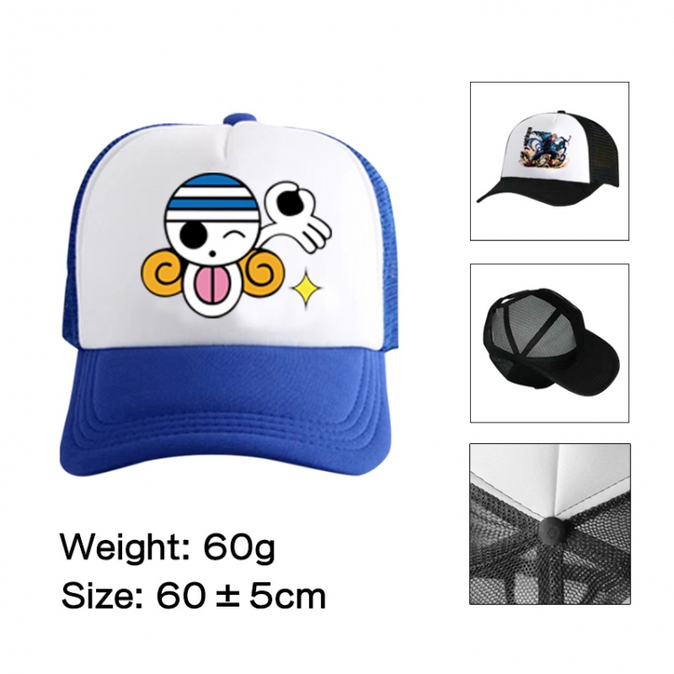 One Piece Anime peripheral color printed mesh cap baseball cap size 60 ± 5cm