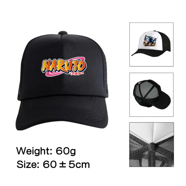 Naruto Anime peripheral color printed mesh cap baseball cap size 60 ± 5cm