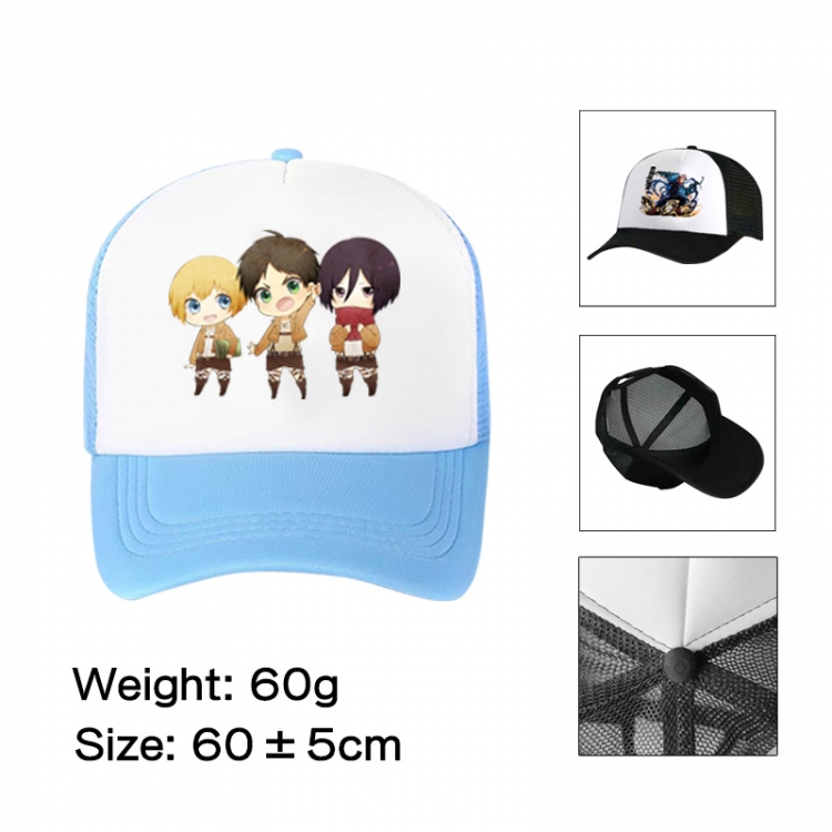 Shingeki no Kyojin Anime peripheral color printed mesh cap baseball cap size 60 ± 5cm