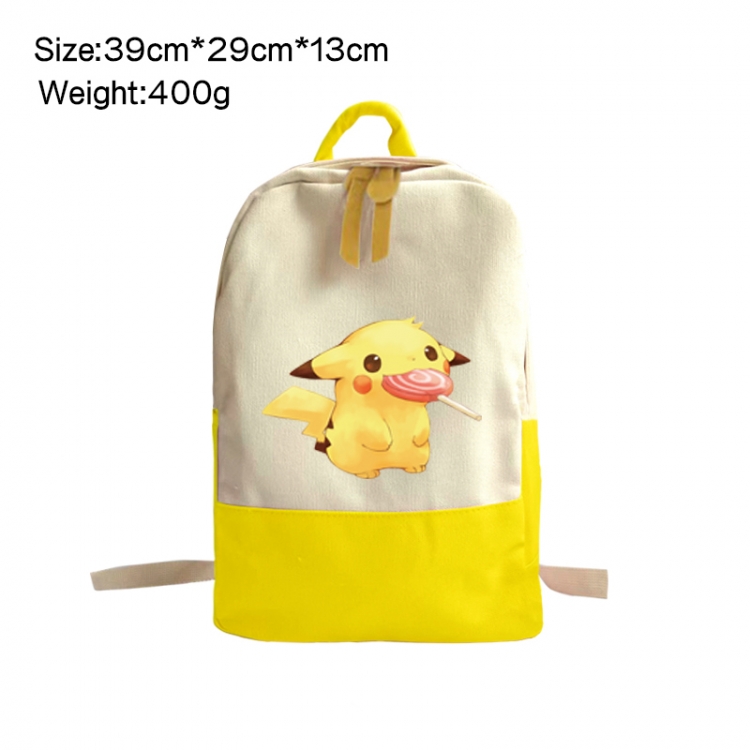 Pokemon Anime Surrounding Canvas Colorful Backpack 39x29x13cm